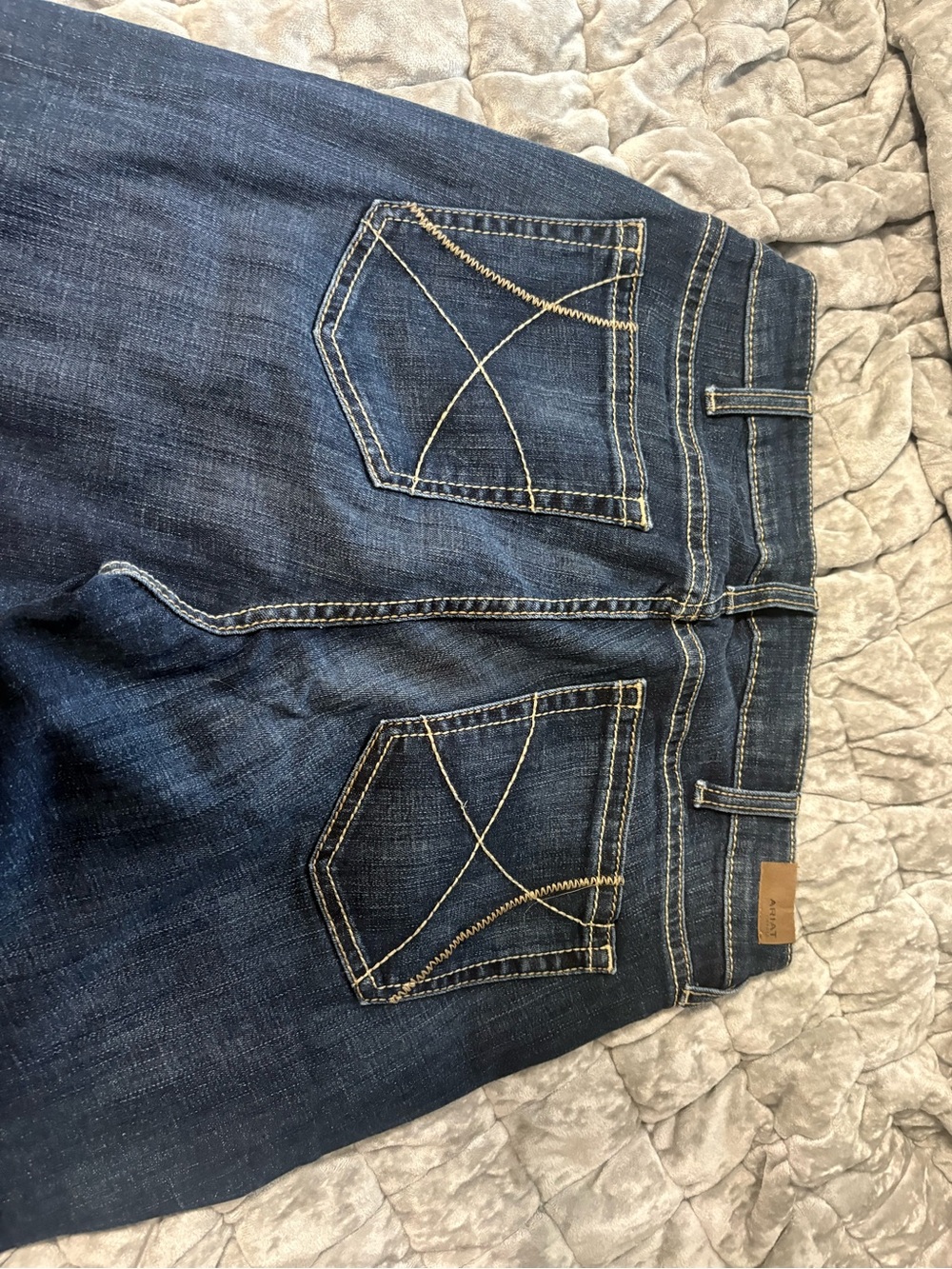 Ariat Dark Blue Bootcut Jeans with Contrast Stitching